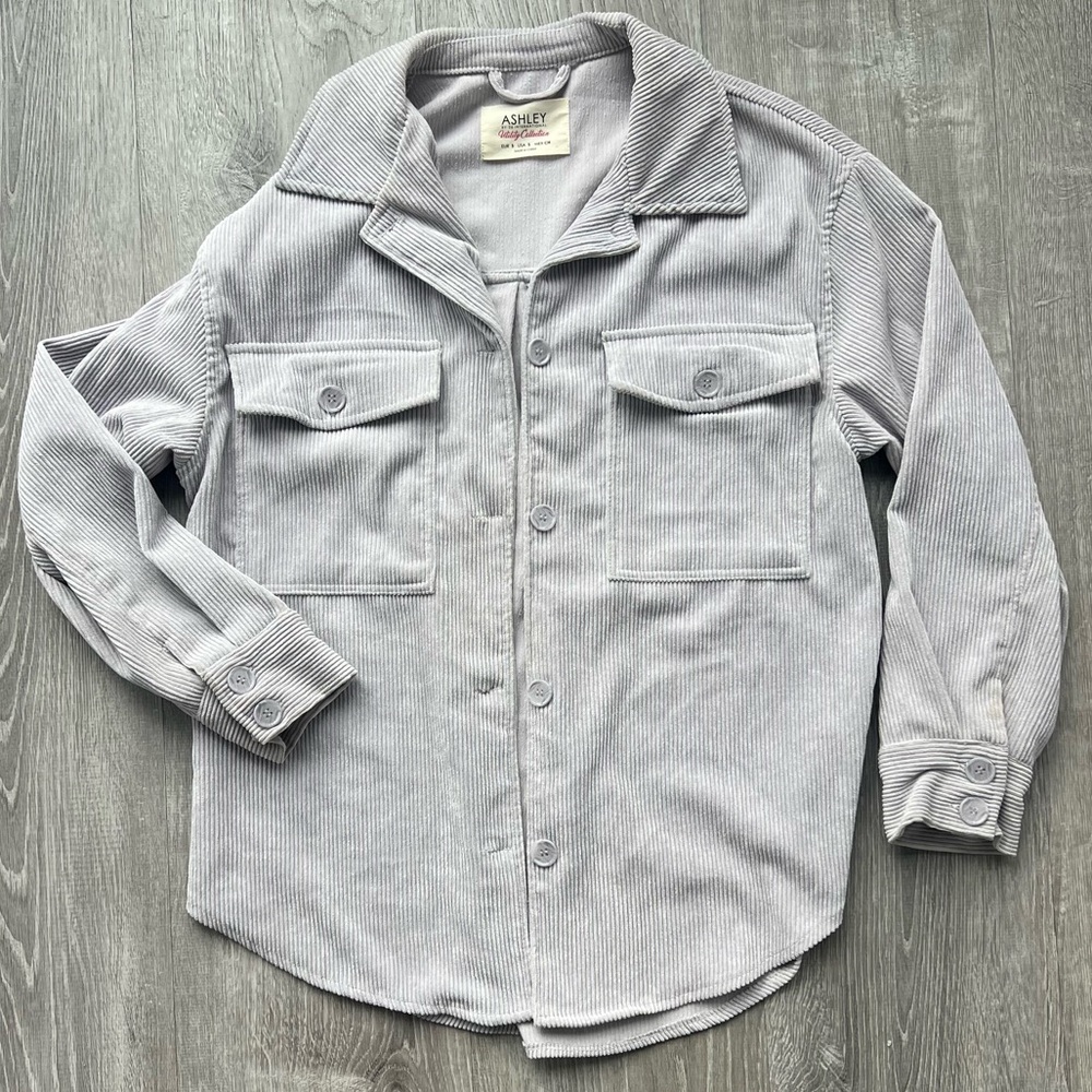 Oversized Lavender corduroy Shacket